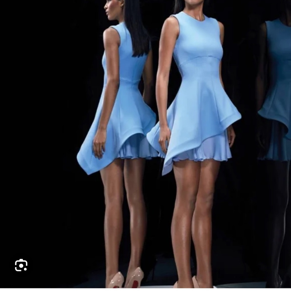 Cushnie Et Ochs Neoprene Et Ochs Sz 6 blue dress Fit and Flare $750